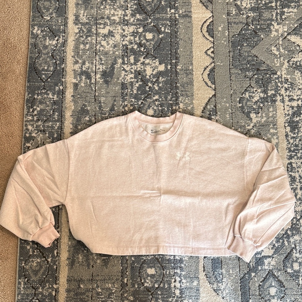 Under Armour Light Pink Cropped Sweatshirt